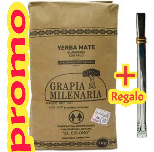 Ancient Grapia Yerba Mate 1kg (Free Shipping in Caba for 10kg) 0