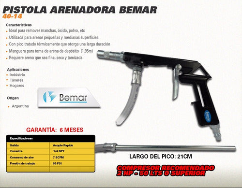 Bemar Pneumatic Sandblasting Gun Compressor DGM 3