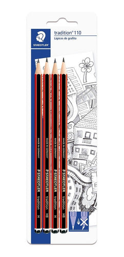 Staedtler Tradition 5B Black Pencil (Pack of 4) 0