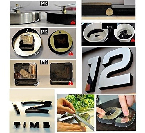 Elikeable Modern 3D Frameless Large 3D Wall Clock 1