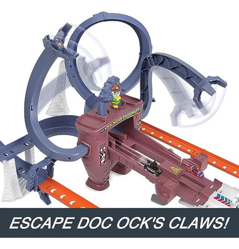 Hot Wheels Racerverse Spider-Man's Web-slinging Speedway Track Set 3