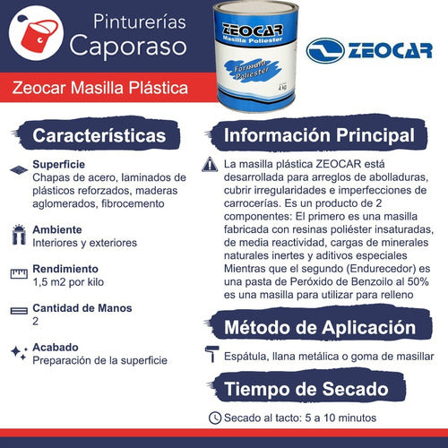 Zeocar Plastic Putty 1 Kg - Caporaso 1