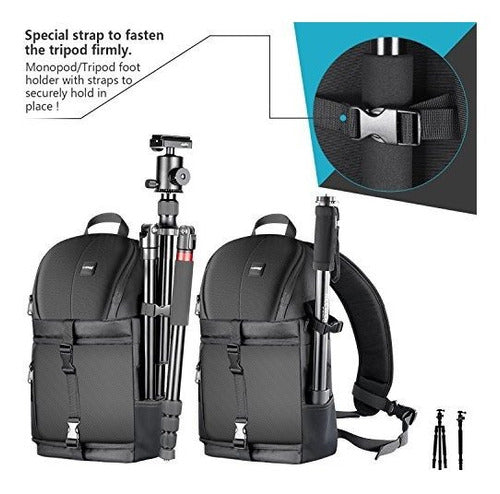 Nueva Mochila Profesional Con Funda De Camara Para Nikon Can 5