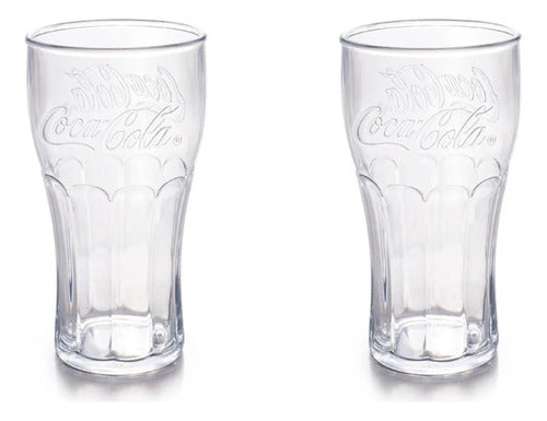 Plasútil Set X 2 Coca Cola Glass 530 Ml Extra Durable 0