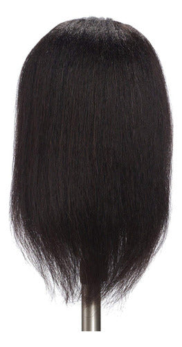 18 '' 90% Real Hair Mannequin Practice Training Head Peluque 5