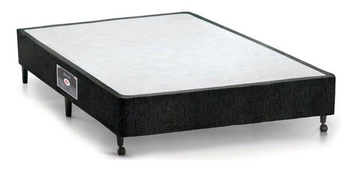 Cama Box Base Casal Lux Chenille Preto (138x23)castor 0