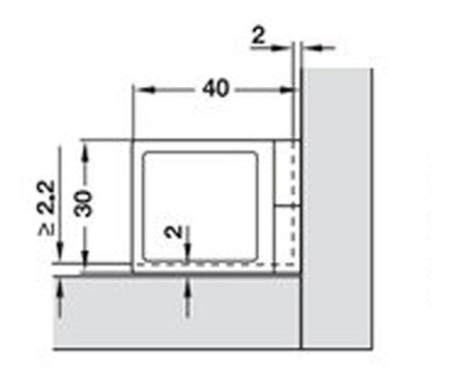 Häfele Glass Door Hinge 5mm Furniture C/15 5