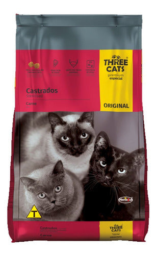 Three Cats Gatos Familia Original 10 Kg + Obsequio Y Envío 2