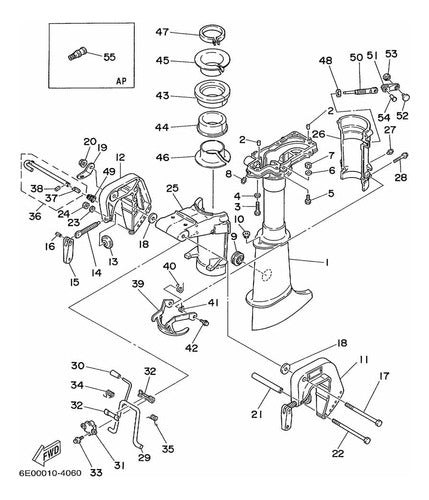 Yamaha Original Support Washer for Clamp Bolt - Yamaha 5hp 2T 2