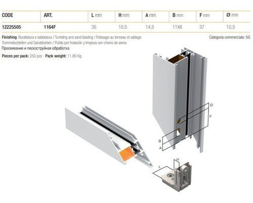 AXAL E69 Window Assembly Square - Modena Line 100 Units 1