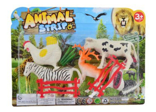 Set of Farm Animals 8 Pieces in Blister 25x18cm 360268 0