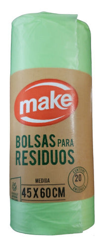 Bolsas Residuos 45x60 Antigoteo Rollo Verde Pack 20u 0