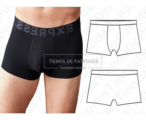 TIENDA DE PATRONES Molde Patrón Coreldraw Calzoncillo Boxer Hombre Del S Al 2xl 3