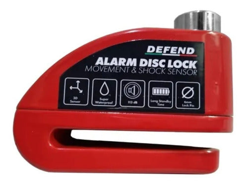 JLJP Disc Lock with Alarm for Motorcycle and Bicycle 1