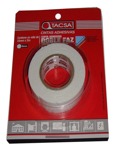 Cinta Doble Faz Tacsa 24mm X 2mts De Espuma 5