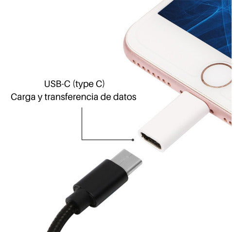 USB to iPhone Adapter, Male to USB C Female 3