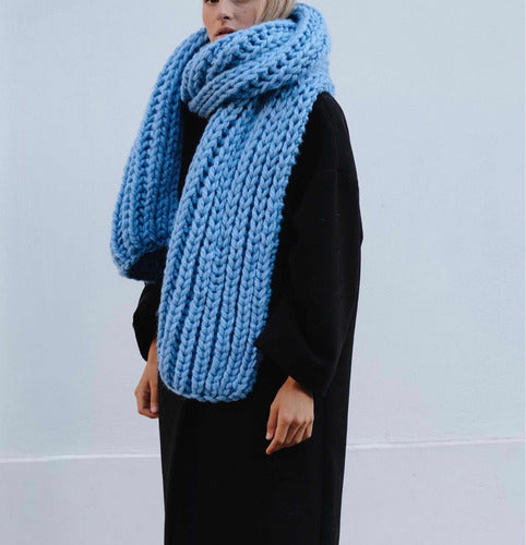 Hand-Knitted Wool Scarf 0