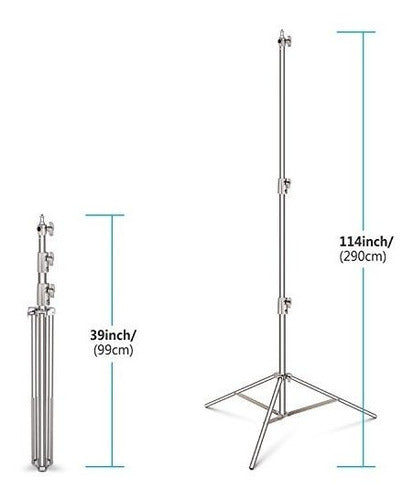 Soporte De Iluminacion De Acero Inoxidable De Neewer 114 Pul 3