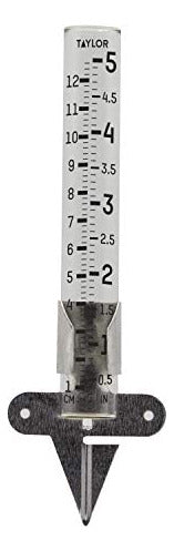 Medidor De Chuva Taylor Clearvu Tubo De Vidro 12,7 Cm Capaci 0