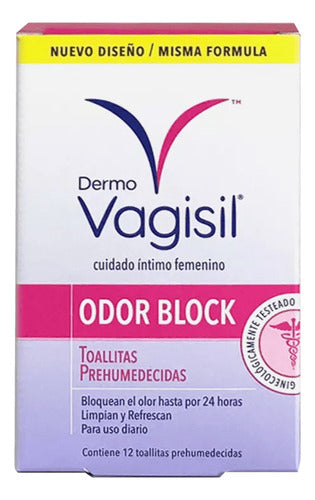 Dermo Vagisil Toallitas Humedas Odor Block X12 0