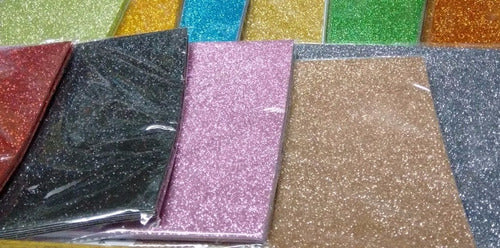 Super Glitter Adhesive Foam Sheets A4 - 6 Pack of 5 Units Each 1