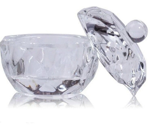 LA MAGIA Glass Dappen Dish with Lid for Manicures 0