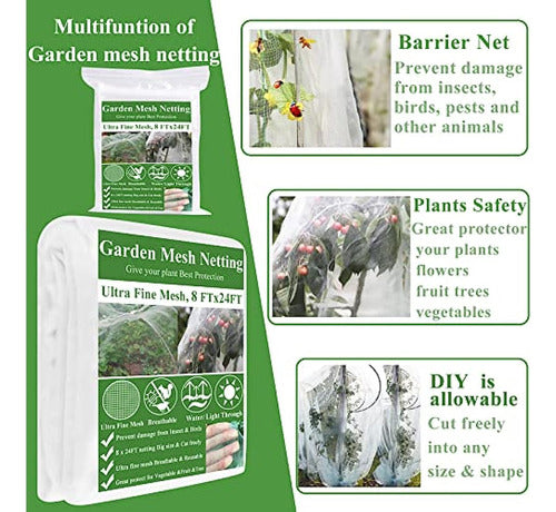 WYRJXYB Garden Mesh Kit, Plant Covers 1