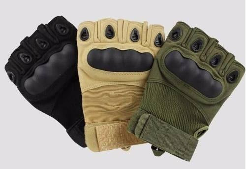 Hikeman Tactical Military Half-Finger Gloves with Protection 0