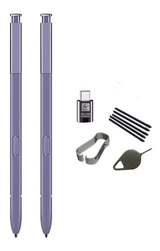 HQB-STAR 2 Optical Stylus Pens for Galaxy Note 8 Lilac + Tips and Eject Pin 0