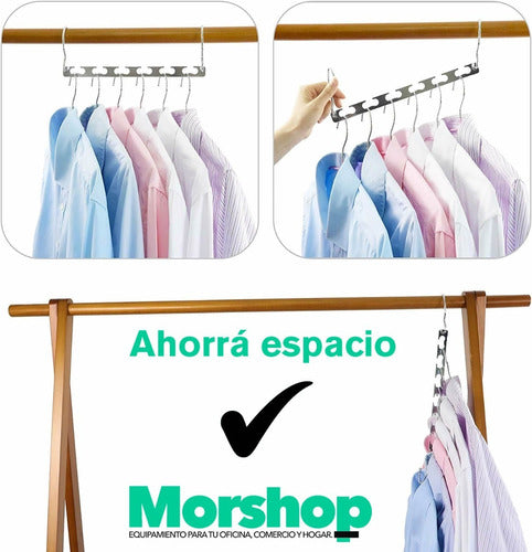 Morshop Space-Saving Organizer Hangers - Holds Up to 12 Garments 5