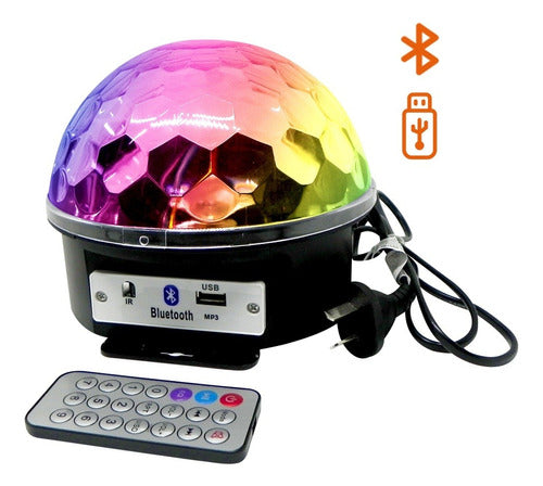 OSR Bola Audioritmica 6 Colores Usb Sd Luces Led Dj + Pendrive 0