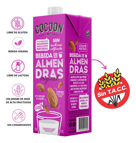 Cocoon Original Almond Milk 1L Pack of 6 1