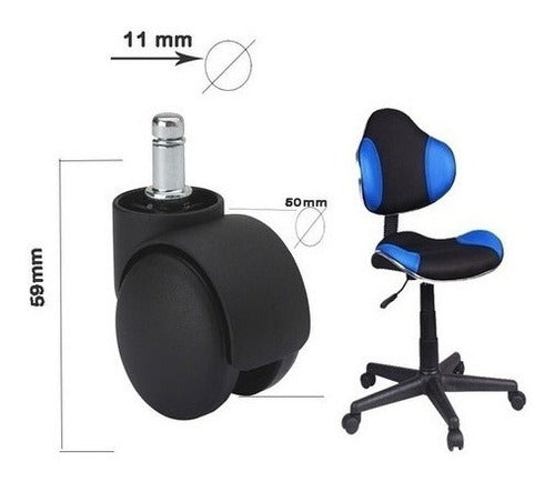 Ergonomic Office Chair Wheel Set 2