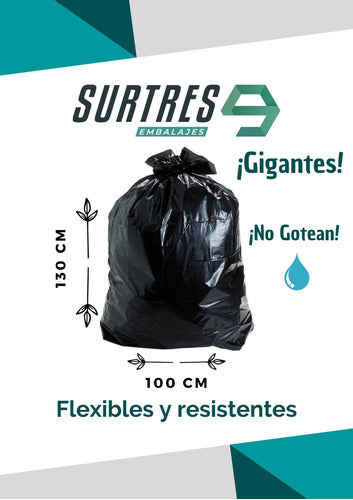 Rolan Rendidor Garbage Bags Consortium Black 100x130 X100 Uni 1