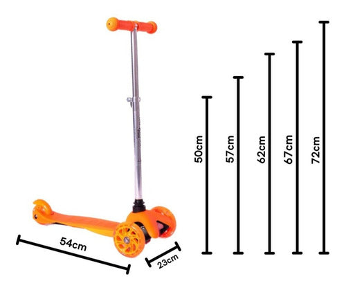 World Toys Kids 3-Wheel LED Light Adjustable Scooter 5