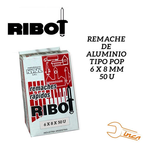 Ribot Pop Aluminum Rivet 6 X 8 Mm Box of 50 Units 1