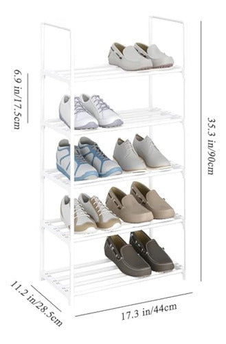 Sokosen 5-tier Small Shoe Rack, Metal Stackable 1