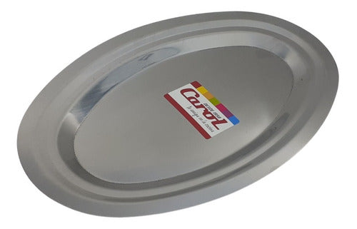 Oval Double Descent Stainless Steel Carol 28.5x19.5cm 0