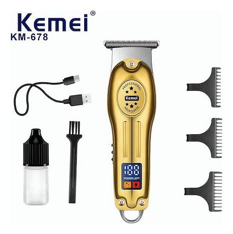 Kemei Trimmer Patillera T KM-678 Barberia Pro 5