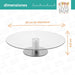 Elegant 30cm Glass Rotating Cake Stand with Stainless Steel Base 2