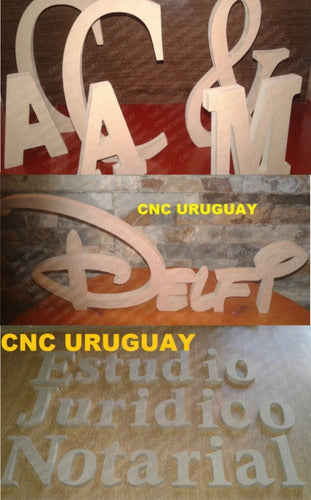 CNC URUGUAY Letters in MDF Various Sizes Hollow Letters 1