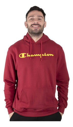 Champion Logo Men's Burgundy Sweatshirt 1