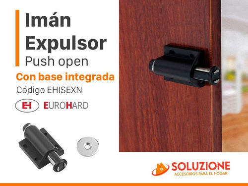 Euro Hard Simple Push Open Expulsor Magnet with Integrated Base - Quality! 1