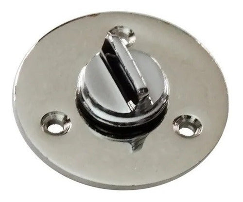 Mryc Chrome Brass Plug with 65mm Diameter Base for Boats 0