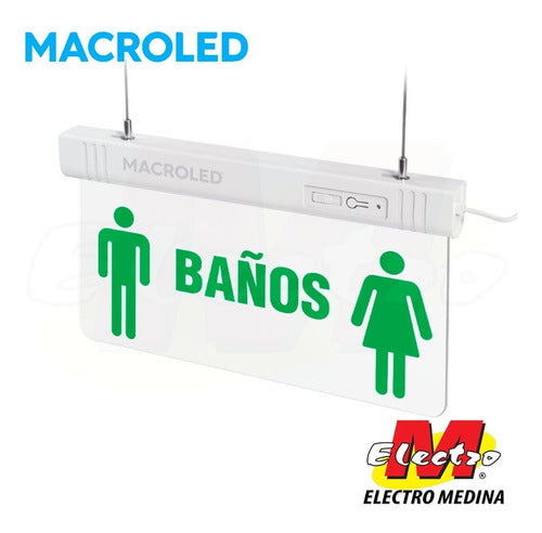 Macroled LED Exit Sign Bathroom 0