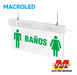 Macroled LED Exit Sign Bathroom 0