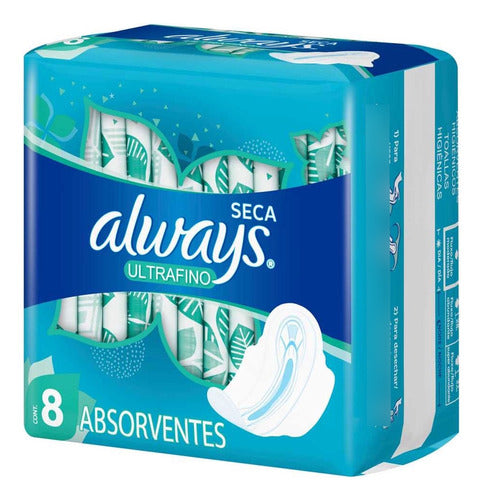 Always Ultrafina Plus Día Seca Pack of 8 Feminine Sanitary Pads 1