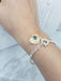 Rolo Bracelet + Swarovski Crystal Heart Charm 14mm 925 Silver 6