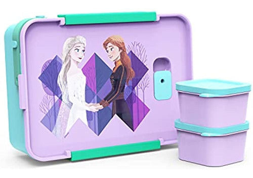 Zak Designs Disney Frozen 2 Reusable Plastic Bento Box 0