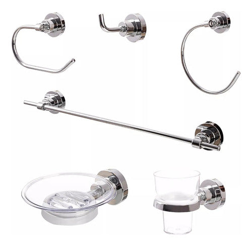 Aqualaf Combo Aqualaf De Accesorios Para Baño - Napoli - 6 Piezas 0